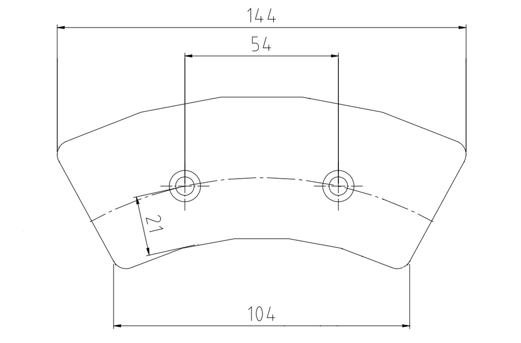 FRICTION PAD, 10x50x144mm