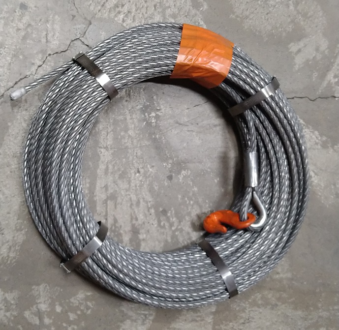 STEEL ROPE, D10-65m 104kN, 5ton winch