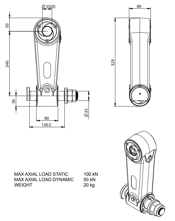 HANGER, No brake, Finn-rotor CL 8045