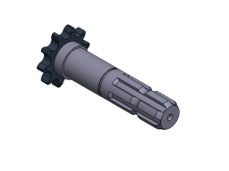 URA-AKSELI, D69-167MM, PERINTEISELLÄ TYYLILLÄ