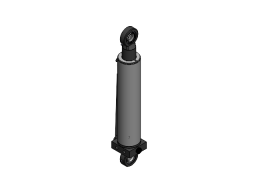 HYDRAULIC CYLINDER, 90/63-360, Lmin=605, PN40, R3/8'', lock valves x 2