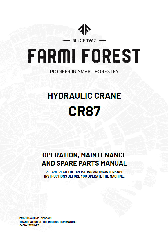 CR87 Manual and Spare Parts