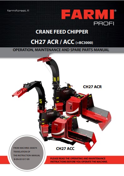 CH27DMR Manual and Spare Parts