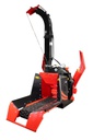 CH27 Chipper (Chipper hydraulic connected to tractor PTO, Conveyor Feeder (ACC), Long chute with hydraulic steering &amp; opening of upper housing, Remote Control for Chippers, Without Crane Base/Support legs, Shaft 8 series, 1 3/8 inch, 6 splined)
