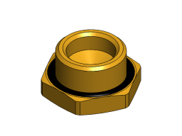 PLUG, M22x1,5, with O-ring, Brass