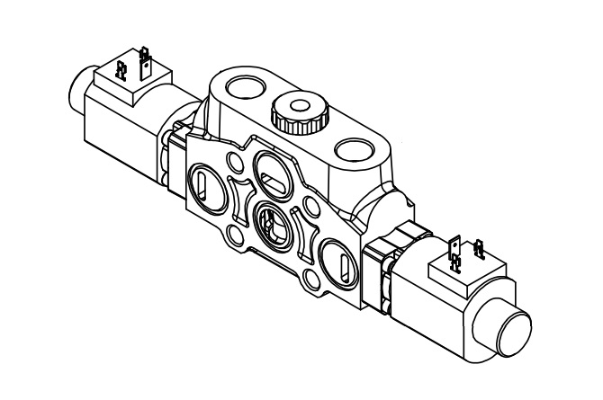 VALVE BLOCK, GRAPPLE/SUPPORT LEGS, HC-D4,  4xHPC+4xON/OFF, 80lt, HYDROMATERIAL, 97725.0