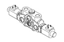 VALVE BLOCK, GRAPPLE/SUPPORT LEGS, HC-D4,  4xHPC+4xON/OFF, 80lt, HYDROMATERIAL, 97725.0