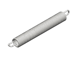 EXTENSION SPRING, DU38 DL4,25 L250, TK353, TK451, TK252, Normet TK