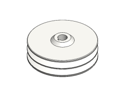 BELT PULLEY, SPA 125-2, WEDGE 3,2