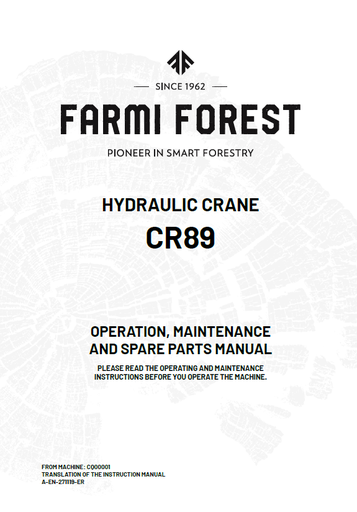 CR89 Manual and Spare Parts